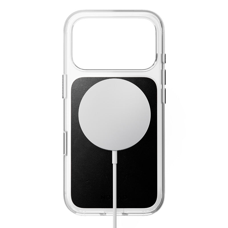 Coque Clear Horween cuir iPhone 18 Pro / iPhone 17 Pro Noir
