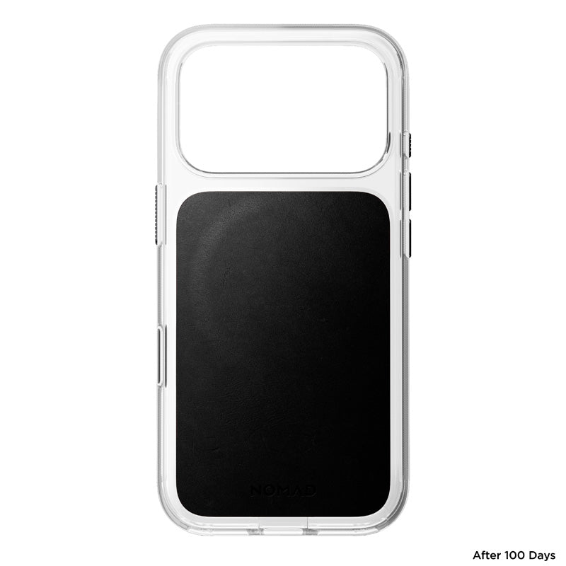 Coque Clear Horween cuir iPhone 18 Pro / iPhone 17 Pro Noir