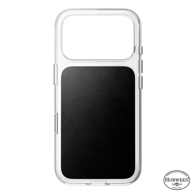 Coque Clear Horween cuir iPhone 18 Pro / iPhone 17 Pro Noir