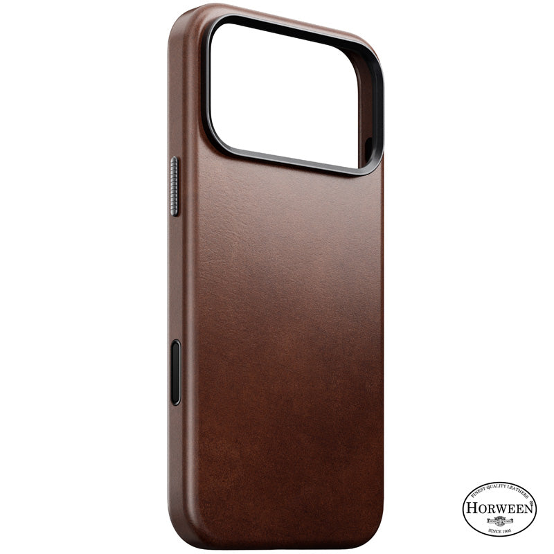 Coque Traditional Horween cuir iPhone 18 Pro Max Rustic Brown