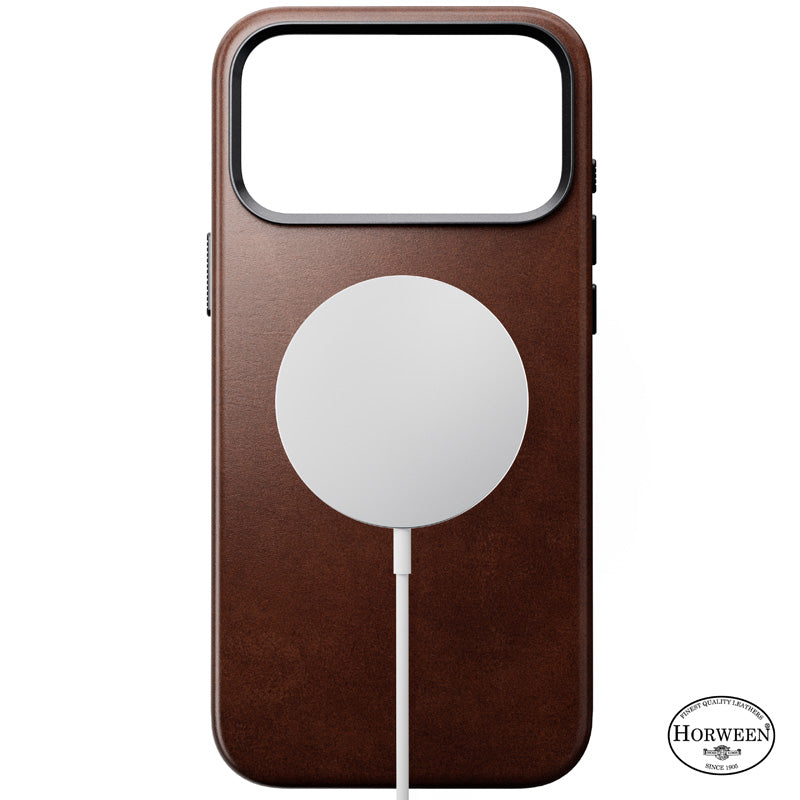 Coque Traditional Horween cuir iPhone 18 Pro Max Rustic Brown