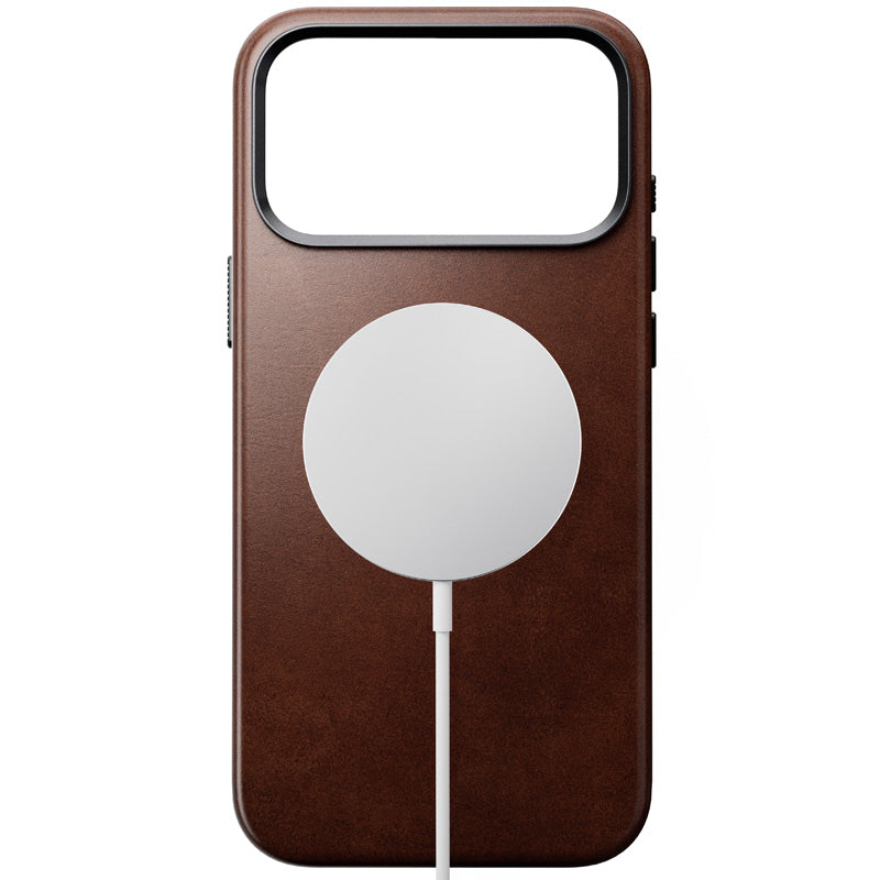 Coque Traditional Horween cuir iPhone 18 Pro Max Rustic Brown