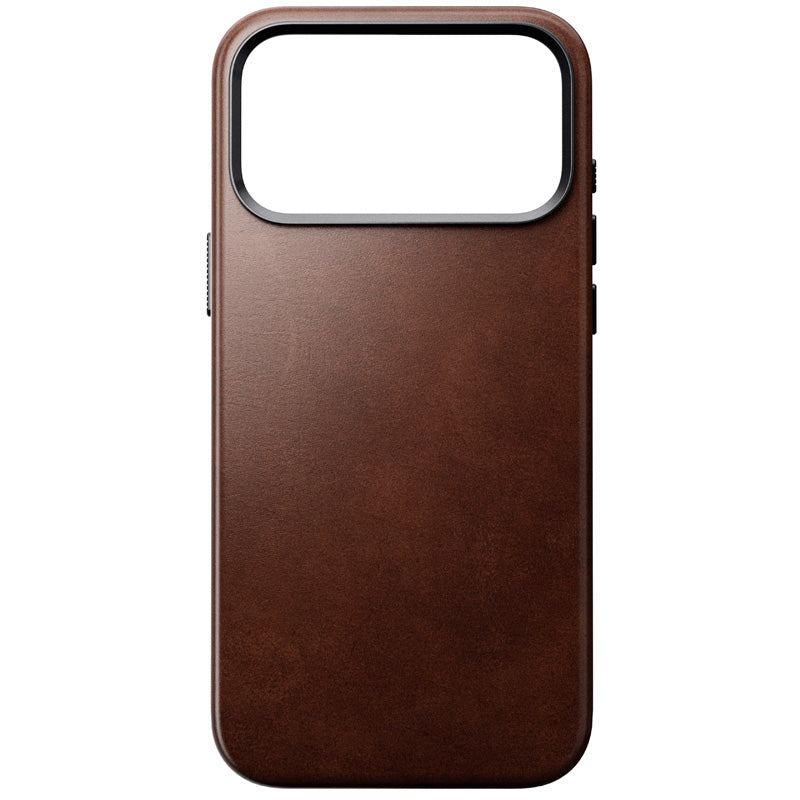 Coque Traditional Horween cuir iPhone 18 Pro Max Rustic Brown
