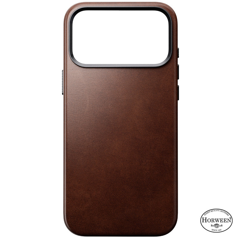 Coque Traditional Horween cuir iPhone 18 Pro Max Rustic Brown
