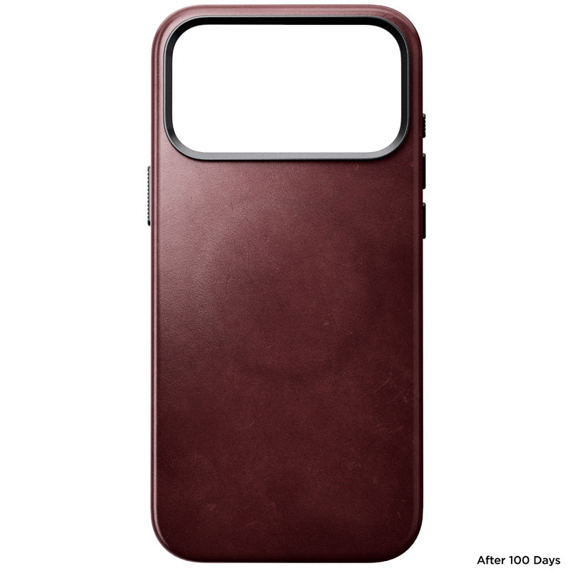 Coque Traditional Horween cuir iPhone 18 Pro Max Burgundy