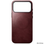 Coque Traditional Horween cuir iPhone 18 Pro Max Burgundy