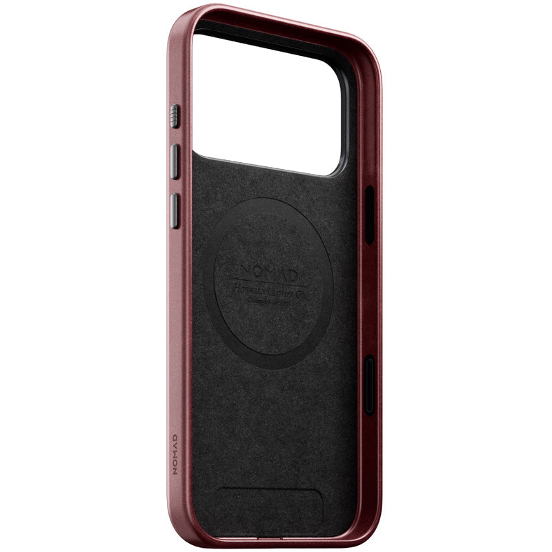 Coque Traditional Horween cuir iPhone 18 Pro Max Burgundy