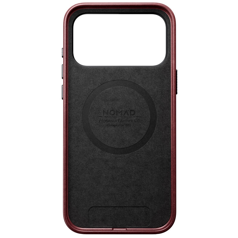Coque Traditional Horween cuir iPhone 18 Pro Max Burgundy