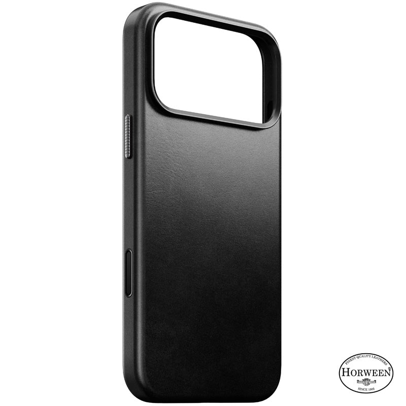 Coque Traditional Horween cuir iPhone 18 Pro Max Noir