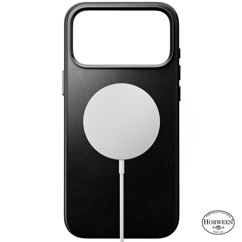 Coque Traditional Horween cuir iPhone 18 Pro Max Noir