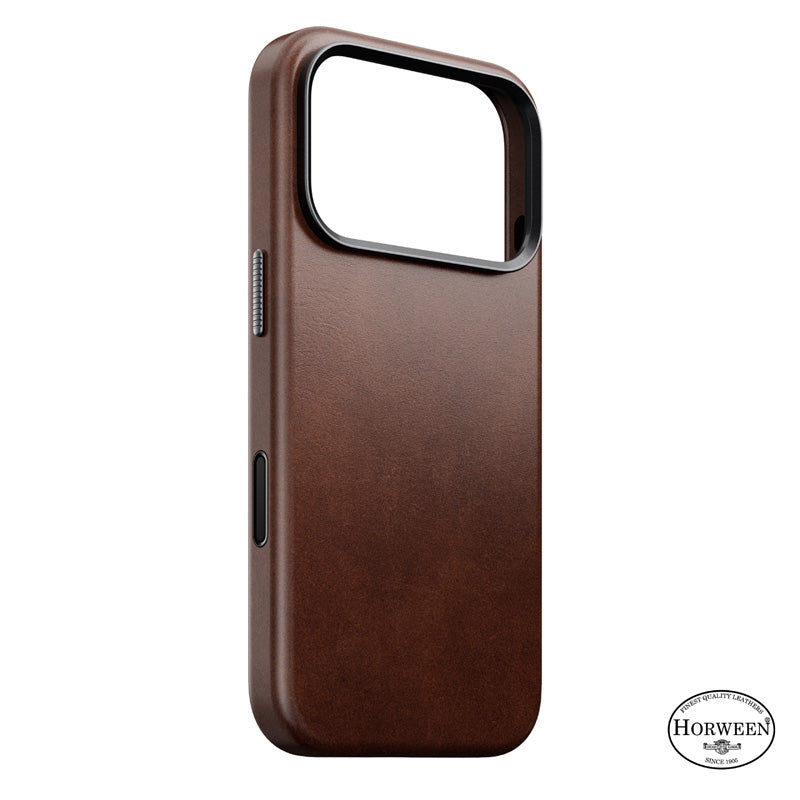 Coque Traditional Horween cuir iPhone 18 Pro Rustic Brown