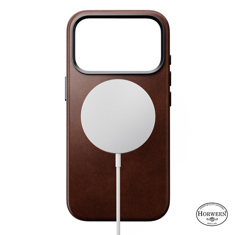 Coque Traditional Horween cuir iPhone 18 Pro Rustic Brown