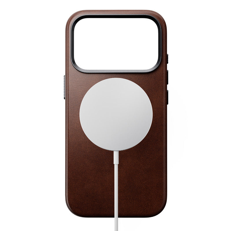 Coque Traditional Horween cuir iPhone 18 Pro Rustic Brown