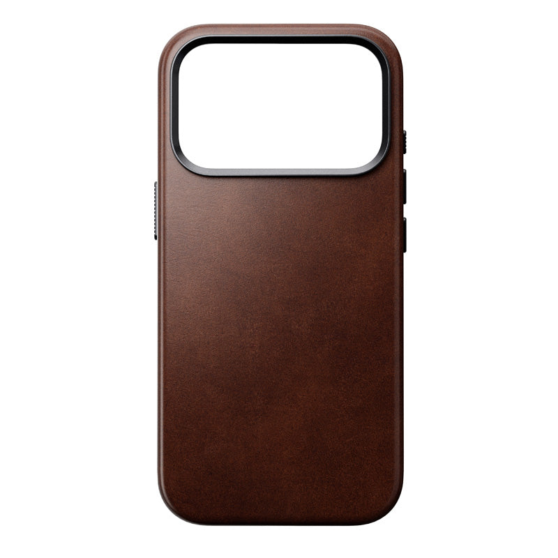 Coque Traditional Horween cuir iPhone 18 Pro Rustic Brown