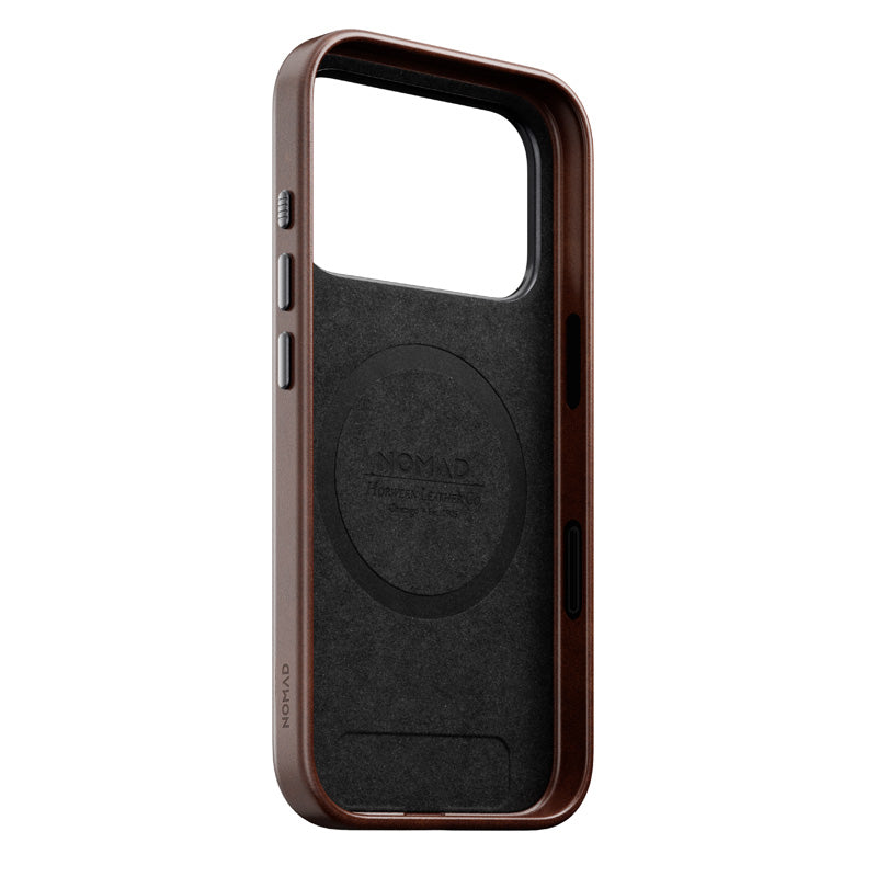 Coque Traditional Horween cuir iPhone 18 Pro Rustic Brown