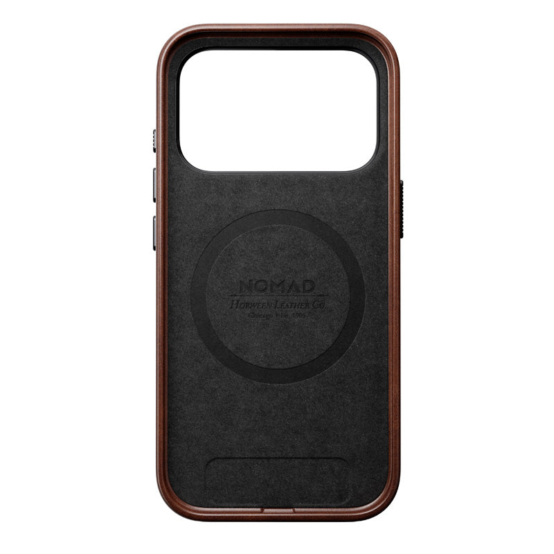 Coque Traditional Horween cuir iPhone 18 Pro Rustic Brown