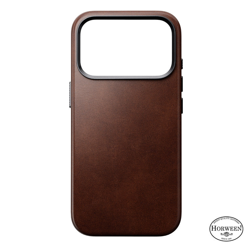 Coque Traditional Horween cuir iPhone 18 Pro Rustic Brown