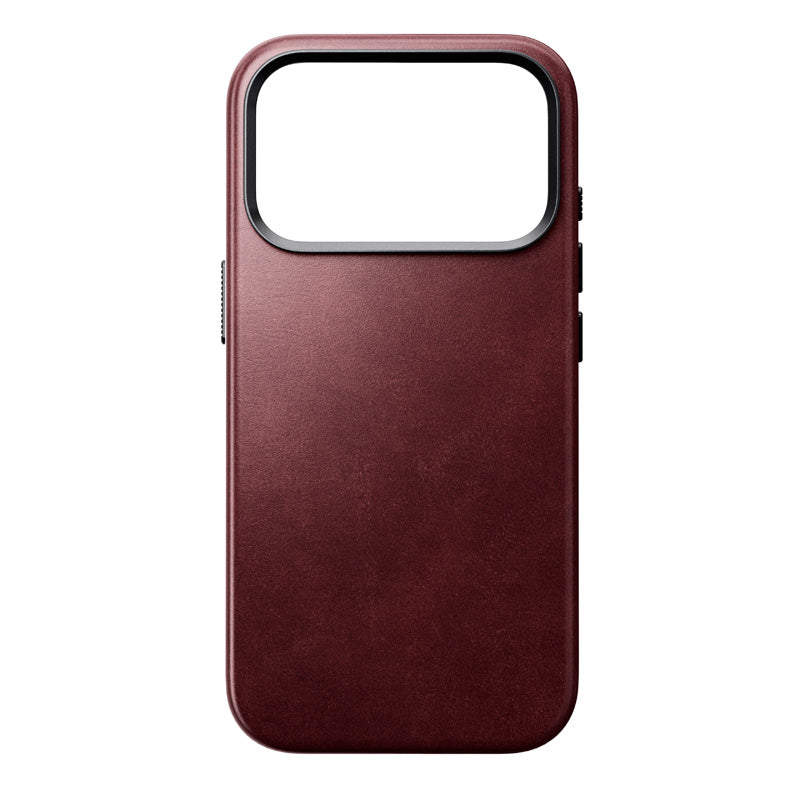 Coque Traditional Horween cuir iPhone 18 Pro Burgundy