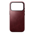 Coque Traditional Horween cuir iPhone 18 Pro Burgundy
