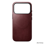 Coque Traditional Horween cuir iPhone 18 Pro Burgundy