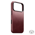 Coque Traditional Horween cuir iPhone 18 Pro Burgundy