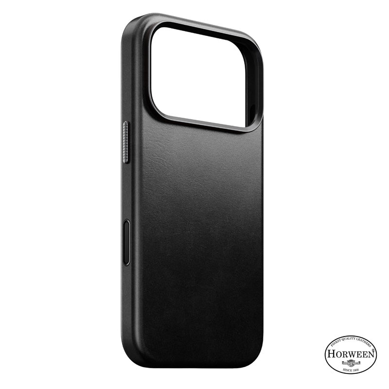 Coque Traditional Horween cuir iPhone 18 Pro Noir