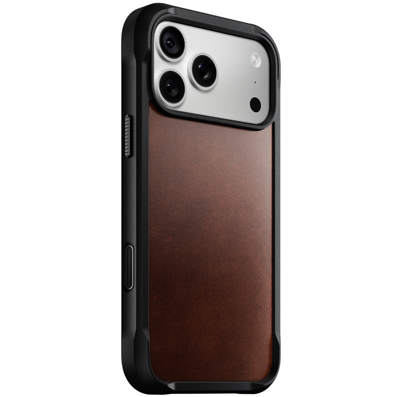 Coque Rugged cuir iPhone 18 Pro Max / 17 Pro Max Rustic Brown