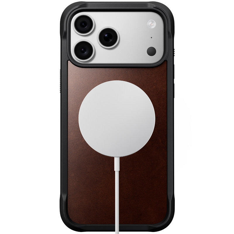 Coque Rugged cuir iPhone 18 Pro Max / 17 Pro Max Rustic Brown