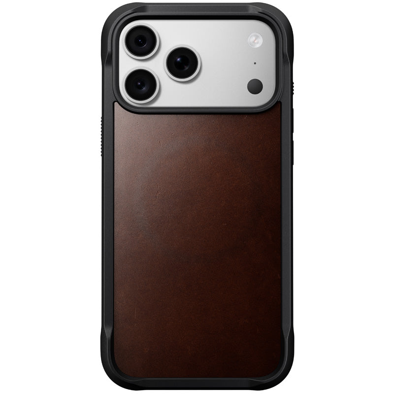 Coque Rugged cuir iPhone 18 Pro Max / 17 Pro Max Rustic Brown