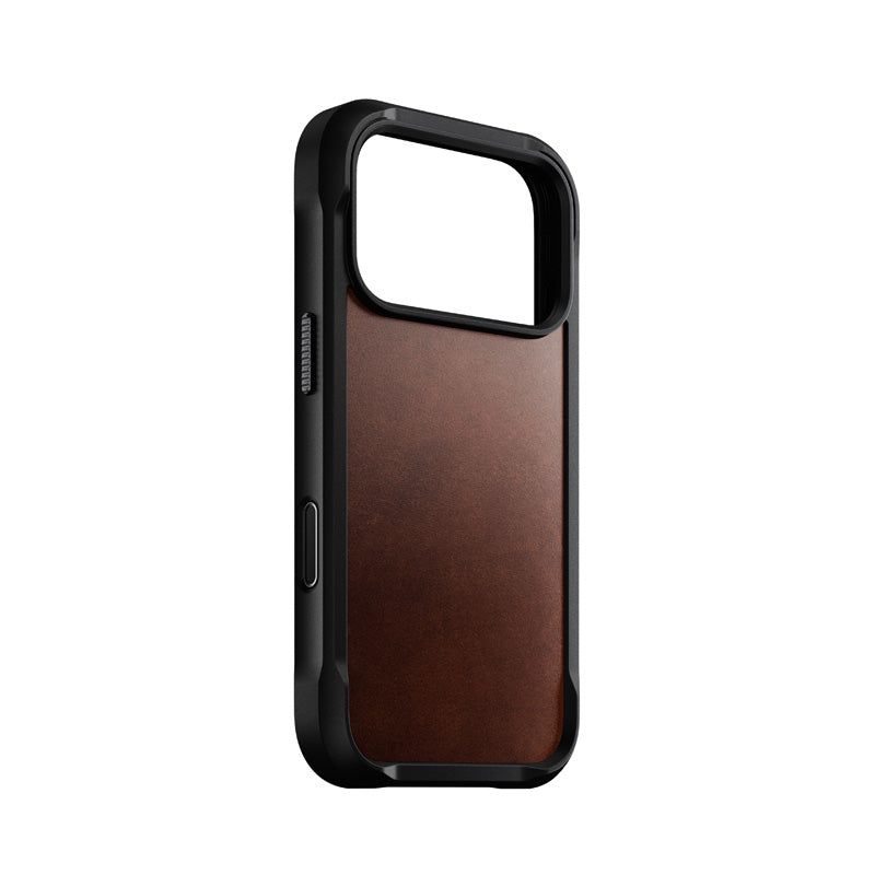 Coque Rugged cuir iPhone 18 Pro / 17 Pro Rustic Brown