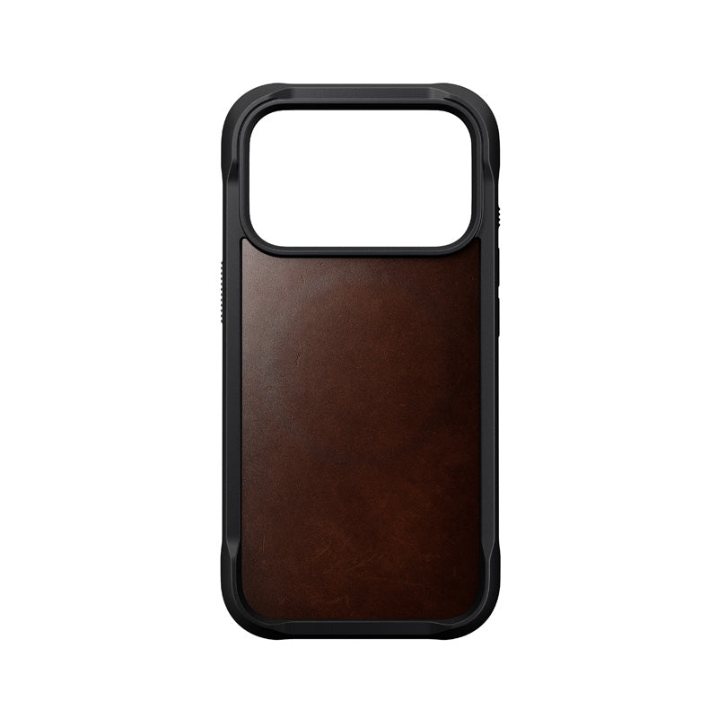 Coque Rugged cuir iPhone 18 Pro / 17 Pro Rustic Brown