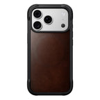 Coque Rugged cuir iPhone 18 Pro / 17 Pro Rustic Brown