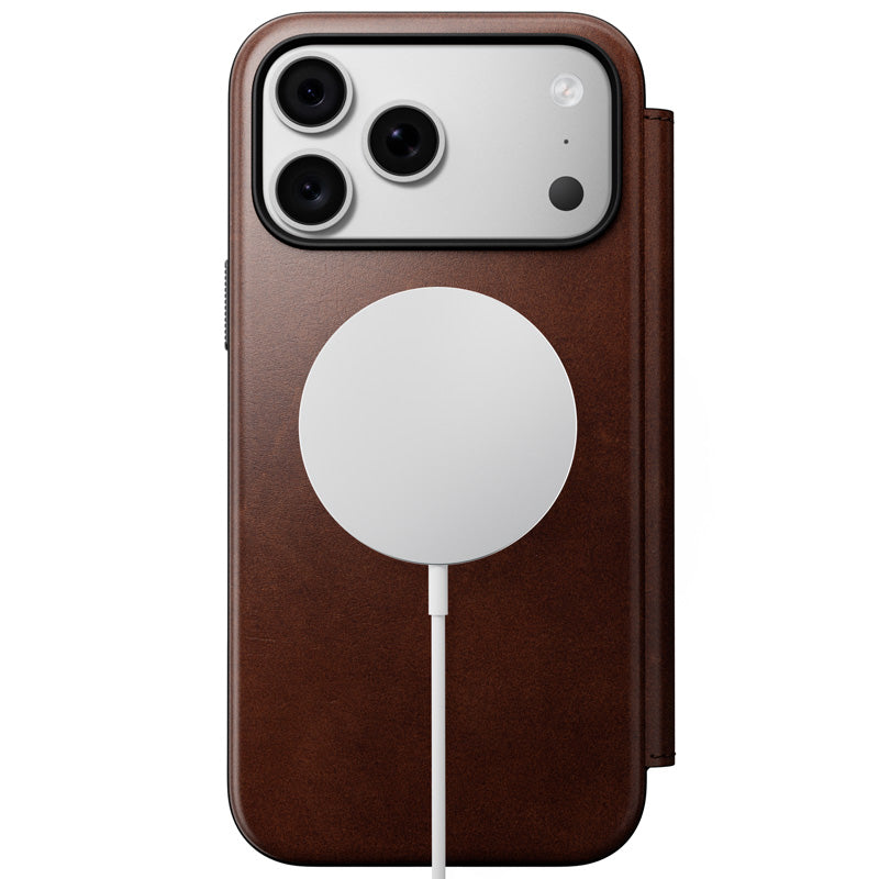 Folio Modern Cuir Horween iPhone 18 Pro Max / 17 Pro Max Rustic Brown