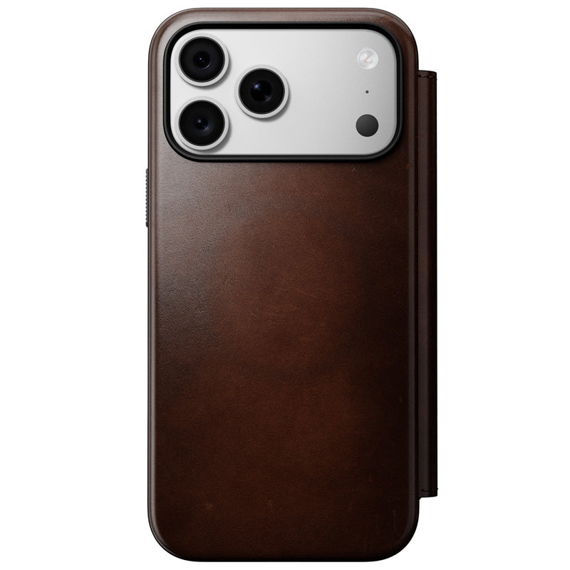 Folio Modern Cuir Horween iPhone 18 Pro Max / 17 Pro Max Rustic Brown