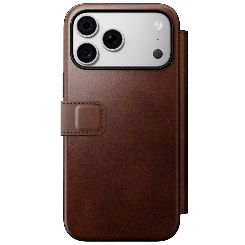 Folio Modern Cuir Horween iPhone 18 Pro Max / 17 Pro Max Rustic Brown