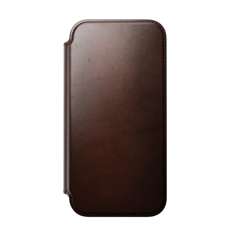 Folio Modern Cuir Horween iPhone 18 Pro Max / 17 Pro Max Rustic Brown