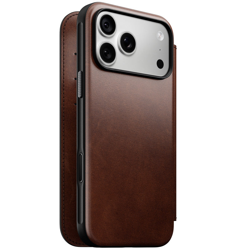 Folio Modern Cuir Horween iPhone 18 Pro Max / 17 Pro Max Rustic Brown
