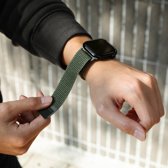 Bracelet Active Sport Loop Apple Watch 44/45/46/49 mm Vert