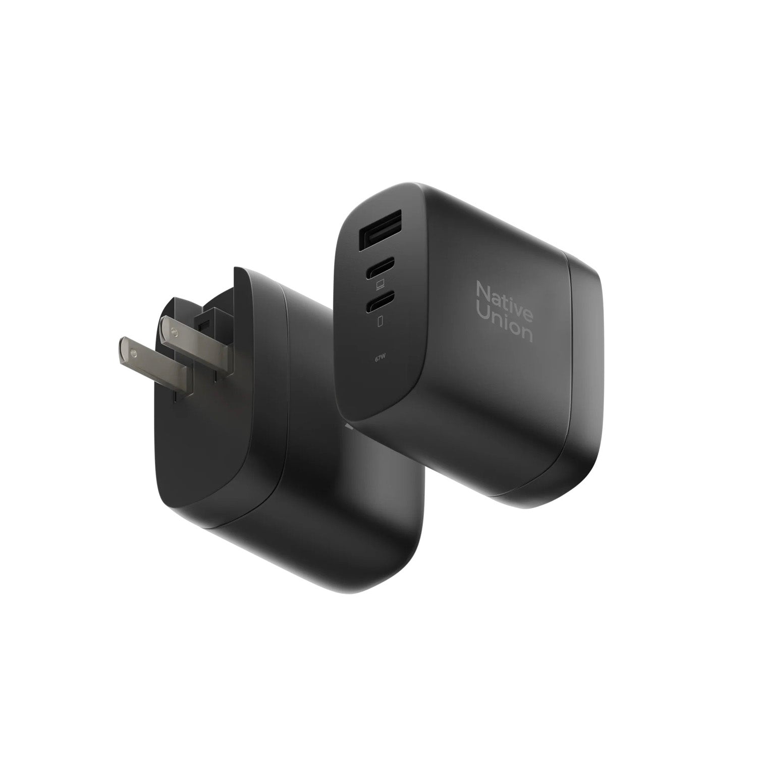 Chargeur Fast GaN PD 67W (3 ports) Noir