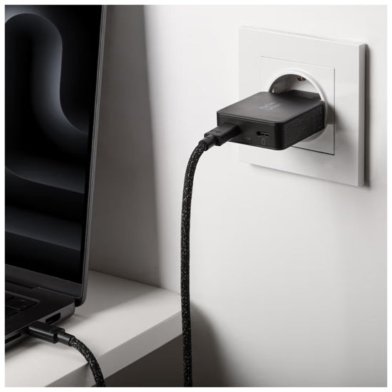 Chargeur Pocket GaN 65 W double USB-C Noir