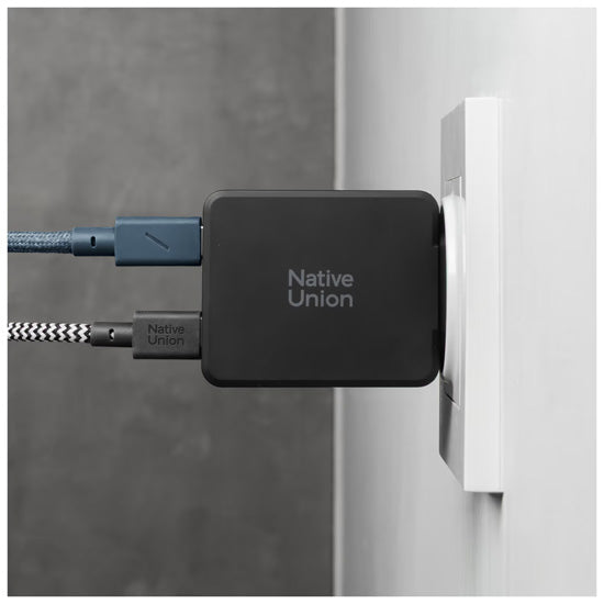 Chargeur Pocket GaN 65 W double USB-C Noir