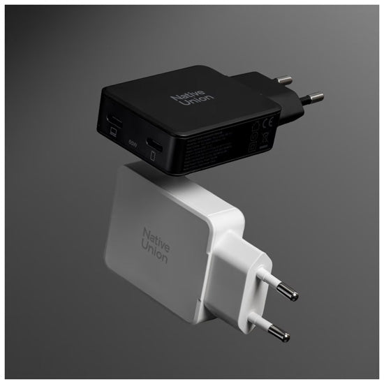 Chargeur Pocket GaN 65 W double USB-C Noir