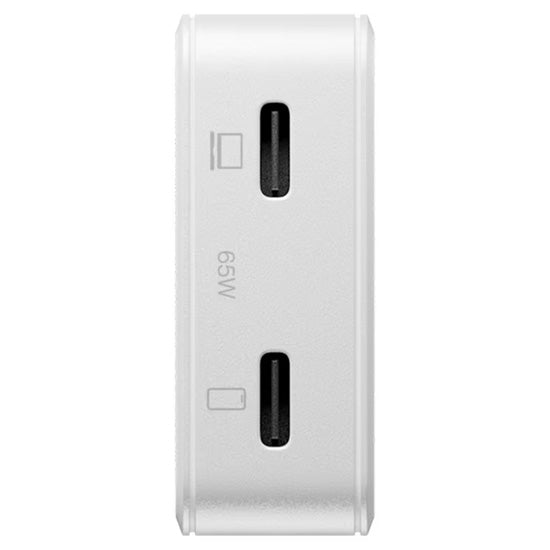 Chargeur Pocket GaN 65 W double USB-C Blanc