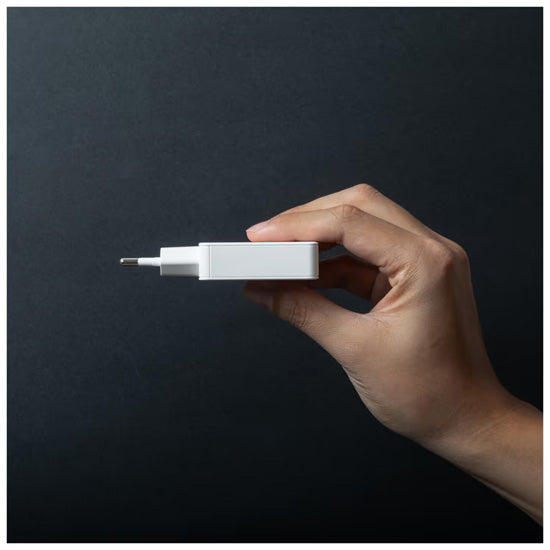 Chargeur Pocket GaN 65 W double USB-C Blanc