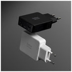 Chargeur Pocket GaN 65 W double USB-C Blanc