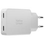 Chargeur Pocket GaN 65 W double USB-C Blanc