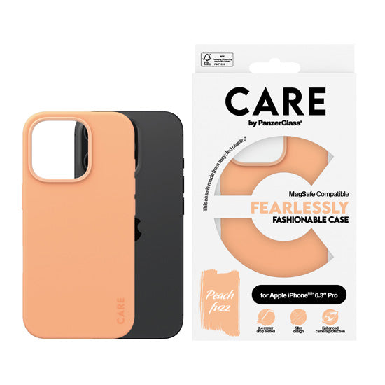 CARE by PanzerGlass® Coque Fashion iPhone  16 Pro Peachy