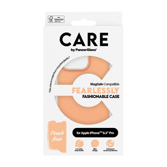 CARE by PanzerGlass® Coque Fashion iPhone  16 Pro Peachy