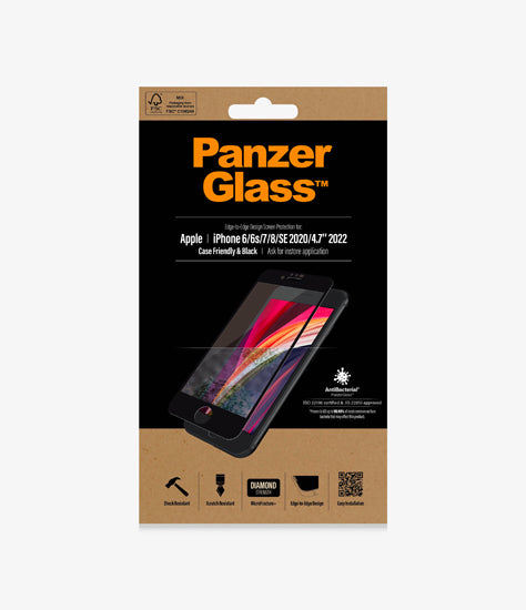 PanzerGlass iPhone 6/6S/7/8/SE (2020/2022) Noir