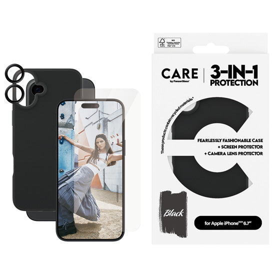 CARE by PanzerGlass® Fashion 3-en-1 Bundle iPhone 16 Pro